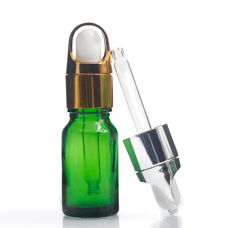 10ml Cosmetic Container green color Essential Oil Glass Dropper Bottle  Manufacturers hot sale