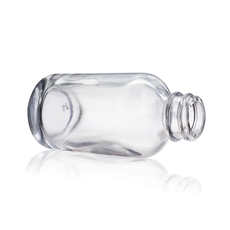 Classical Custom Cosmetic Packaging 30ml Serum Clear Glass Cosmetic Dropper Bottle for Serum Essential Oil