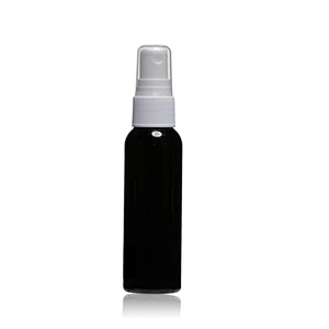 2oz 60ml Empty Black Plastic PET Mini Spray Bottle for Cosmetic Packaging