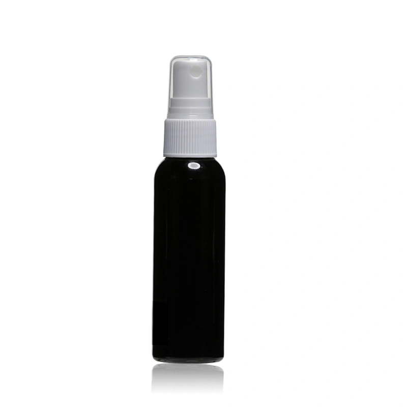 2oz 60ml Empty Black Plastic PET Mini Spray Bottle for Cosmetic Packaging