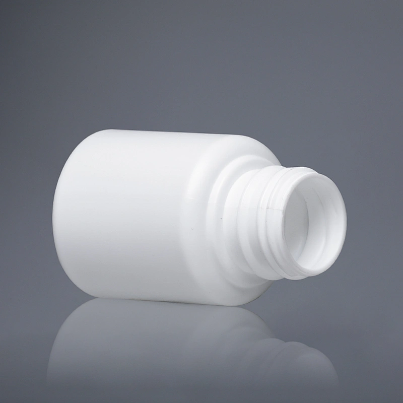 60ml 2oz Empty White Plastic PE Pill Bottle with Screw Cap