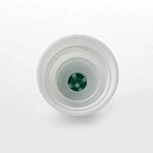 Professional design ribbed white with green head PP plastic cap for soap dispenser pump top replacement pump