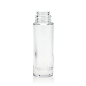 30ml pump/dropper transparent empty round foundation glass bottles for cosmetics