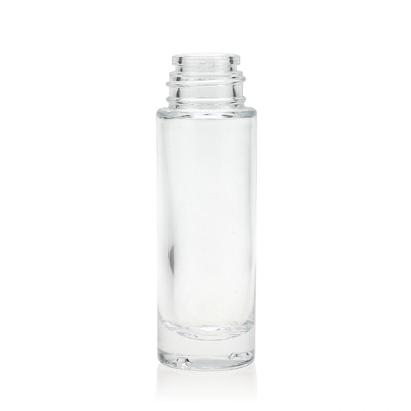 30ml pump/dropper transparent empty round foundation glass bottles for cosmetics