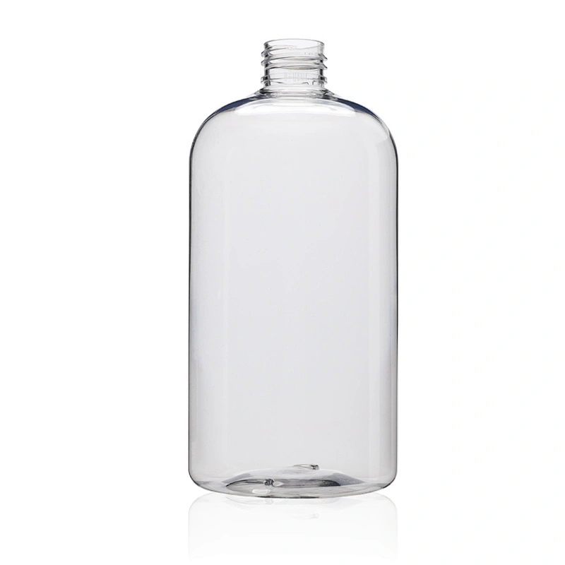 boston round empty plastic bottle 250ml 300 ml 500ml clear plastic Shampoo PET personal care body wash container OEM supplier