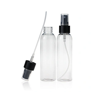 120ml round shoulder plastic PET bottle with mist spray