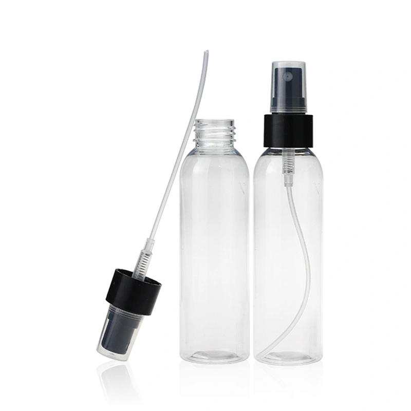 120ml round shoulder plastic PET bottle with mist spray