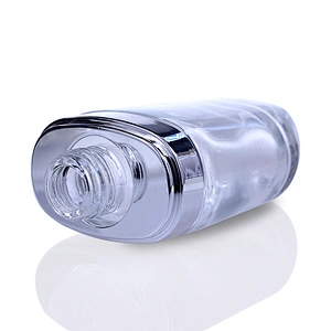 Luxury Cosmetics Packaging Round Custom Unique Shape Glass Cosmetics Empty Liquid Foundation Bottle 30ml