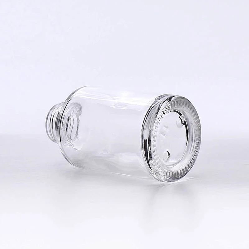 30ml Empty Cosmetic Clear Liquid Foundation Glass Bottle manufacturer /Container Make Up Packaging With Squeeze Pump acrylic cap