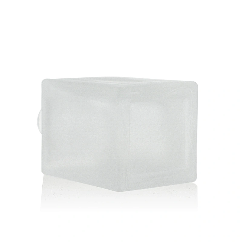 25ml Glass bottle packaging Square Liquid frosted Foundation Bottle Lotion with Plastic Cap Pump