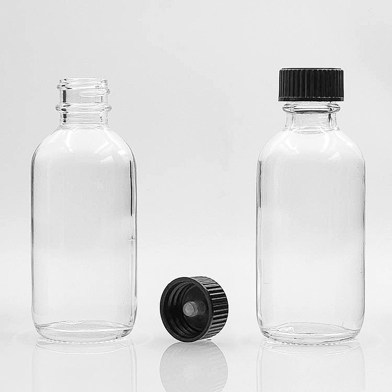 Boston Glass Bottles Massage Oil Glass Dropper Bottle 60ml Clear Body