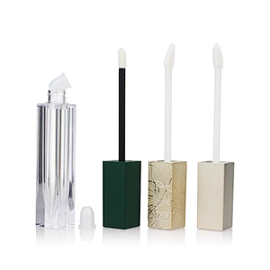 Luxury PETG Lip Gloss Tube Skincare Packaging Cosmetic Container with Wands