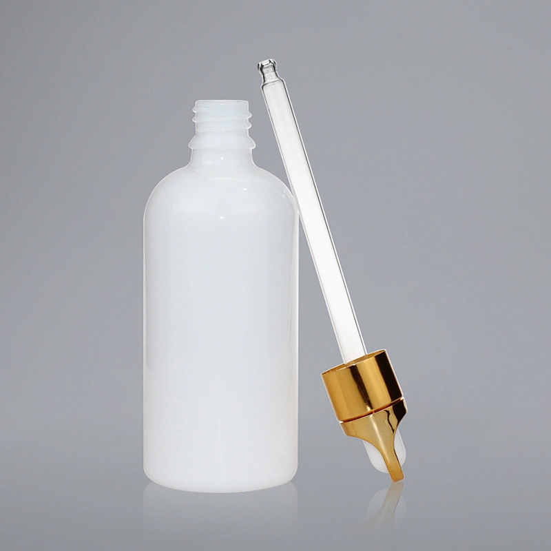 Factory wholesale 100ml white Porcelain Bottles  With Glass Dropper For Essential Oils