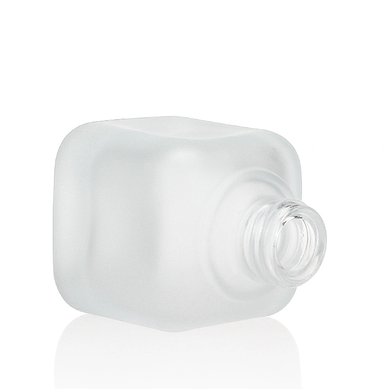 30ml serum cosmetic foundation liquid glass bottle packaging frosted lotion bottle with clear cap