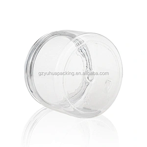 150ml 5oz Wholesale cosmetic and food packaging pet plastic jar  cream jar with white or black lid