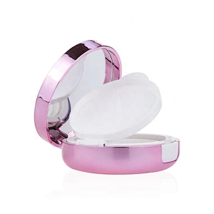 Air Cushion Box Empty Round Pressed Makeup Compact  Powder Case with Mirror