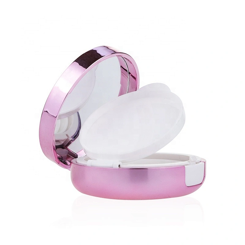 Air Cushion Box Empty Round Pressed Makeup Compact  Powder Case with Mirror