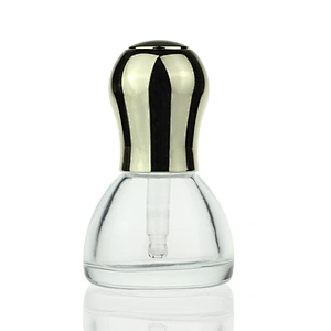 gold aluminum cap glass cosmetic serum dropper bottle 20ml 30ml 55ml 60ml luxury serum glass dropper bottle packaging