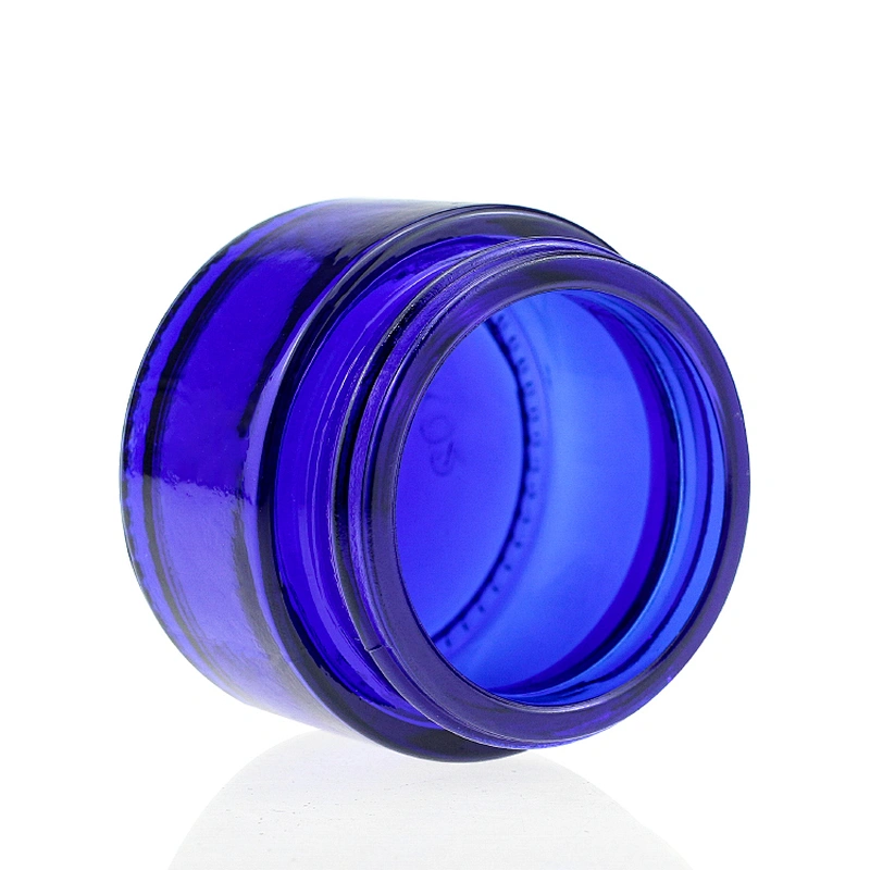 Bule Glass jar 20g 30g 50g Color Custom Face Cream Jars Container Manufacturers Cosmetic  Packaging Set for Skin Care Jar