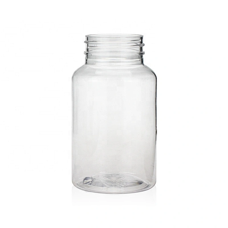 Good shape transparent 150ml Empty Plastic PET  bottle black top screw cap