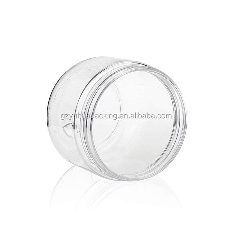 120ml PET transperate  pet cream and food jar can with round black cap empty food cans cream and food jar