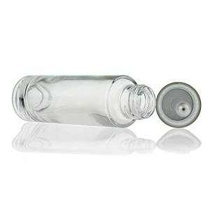 Round Glass Bottles Skin Care Serum Oil Glass Dropper Bottle 30ml Clear Custom Serum Face Oil Bottles Container Manufacturers