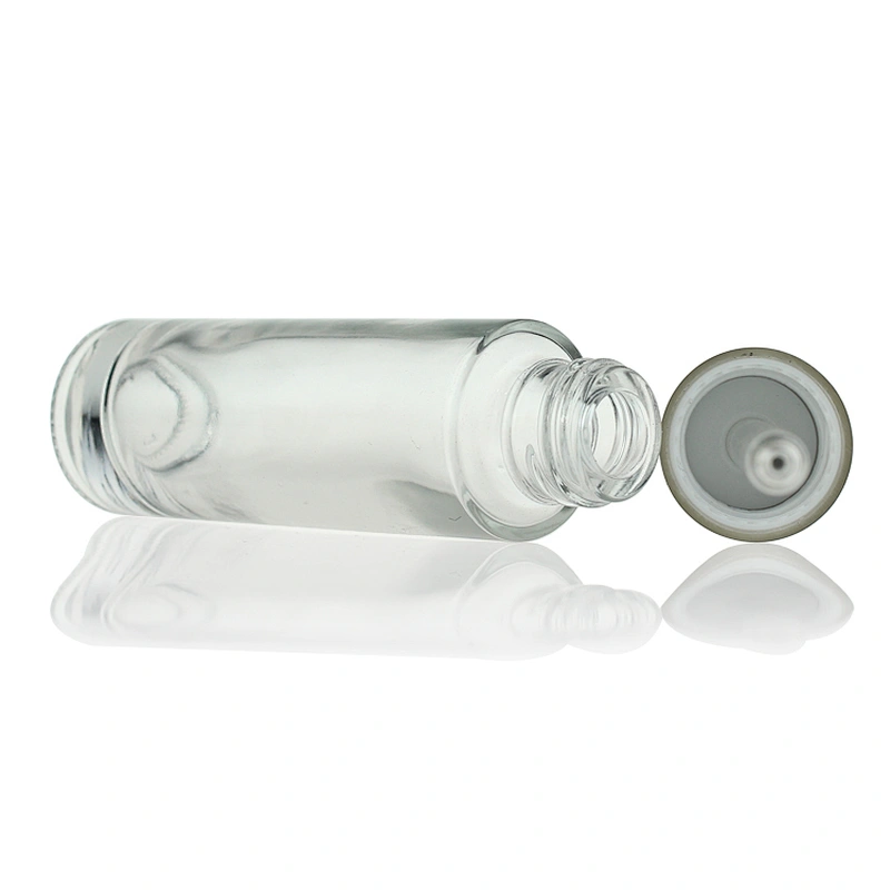 Round Glass Bottles Skin Care Serum Oil Glass Dropper Bottle 30ml Clear Custom Serum Face Oil Bottles Container Manufacturers
