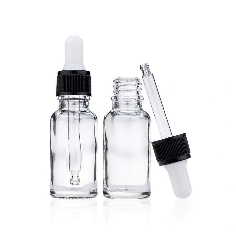wholesale clear Glass Dropper Bottles-Essential Oil Perfume Makeup Cosmetic Eye Liquid Storage Containers With Glass Pipette