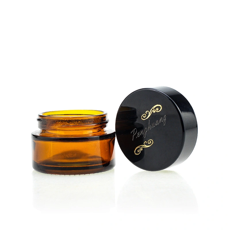Clear amber Glass Cream jar 15g 30g 50g   Face Cream Jars Container Manufacturers Cosmetic  Packaging Set for Skin Care Jar
