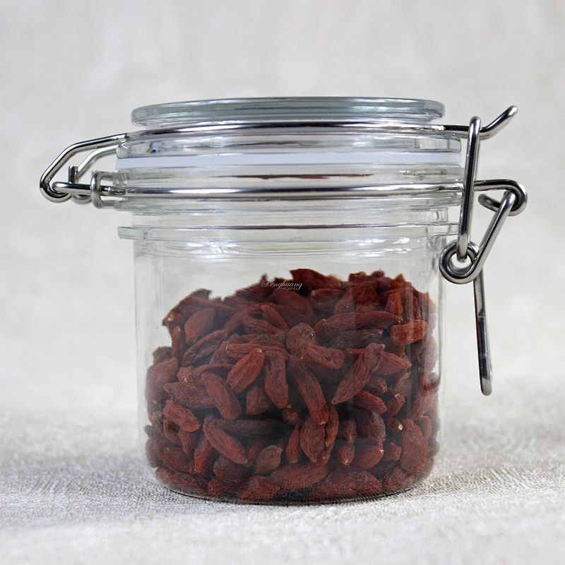 Spot airtight PET 180g  unbreakable smooth body pyramid clip top jar for body Scrub skin care cream/ canned food