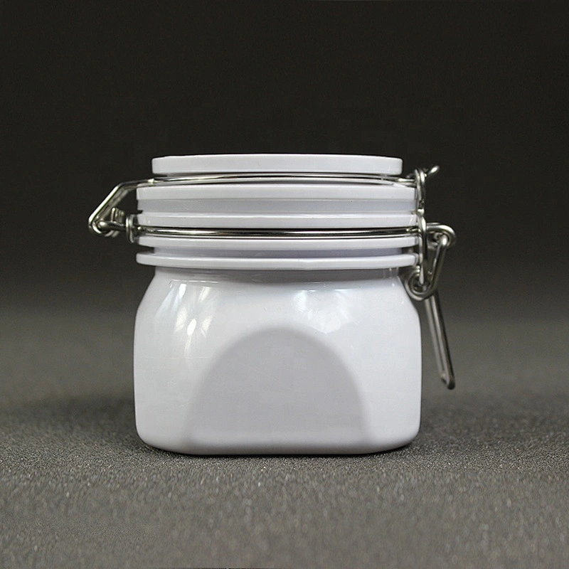 Can food 80ml spot airtight PET square shape cans plastic  jar tea canned food container for honey