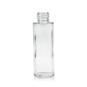 Pump For Makeup 43ml Glass Foundation Cosmetics Packaging Straight Round Clear Empty bottle