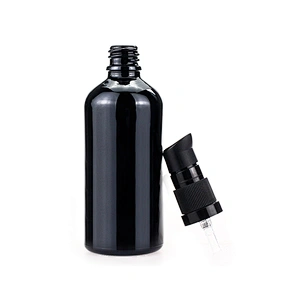 100ml  Black Glass Dropper Pipette Bottle customized Essential Oil Cosmetic Bottle