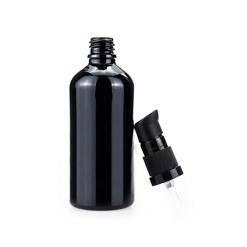 100ml  Black Glass Dropper Pipette Bottle customized Essential Oil Cosmetic Bottle