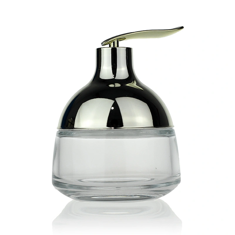 Clear Glass jar with Mushroom cap  50g  Face Cream Jars Container Manufacturers Cosmetic Packaging Set for Skin Care Jar