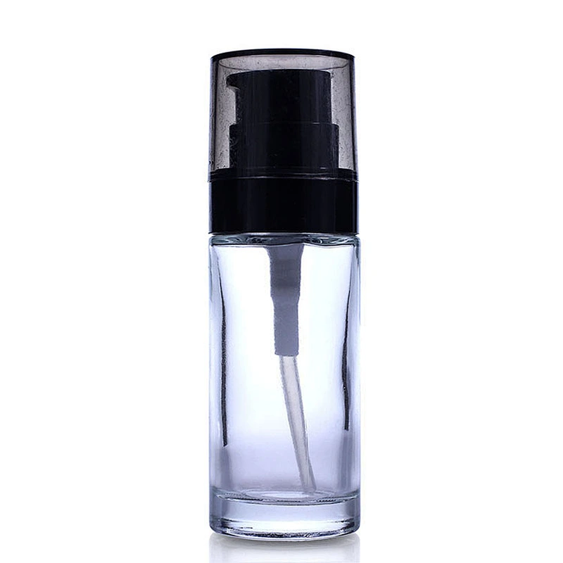 Luxury Cosmetics Packaging Round Custom Unique Shape Glass Cosmetics Empty Liquid Foundation Bottle 30ml