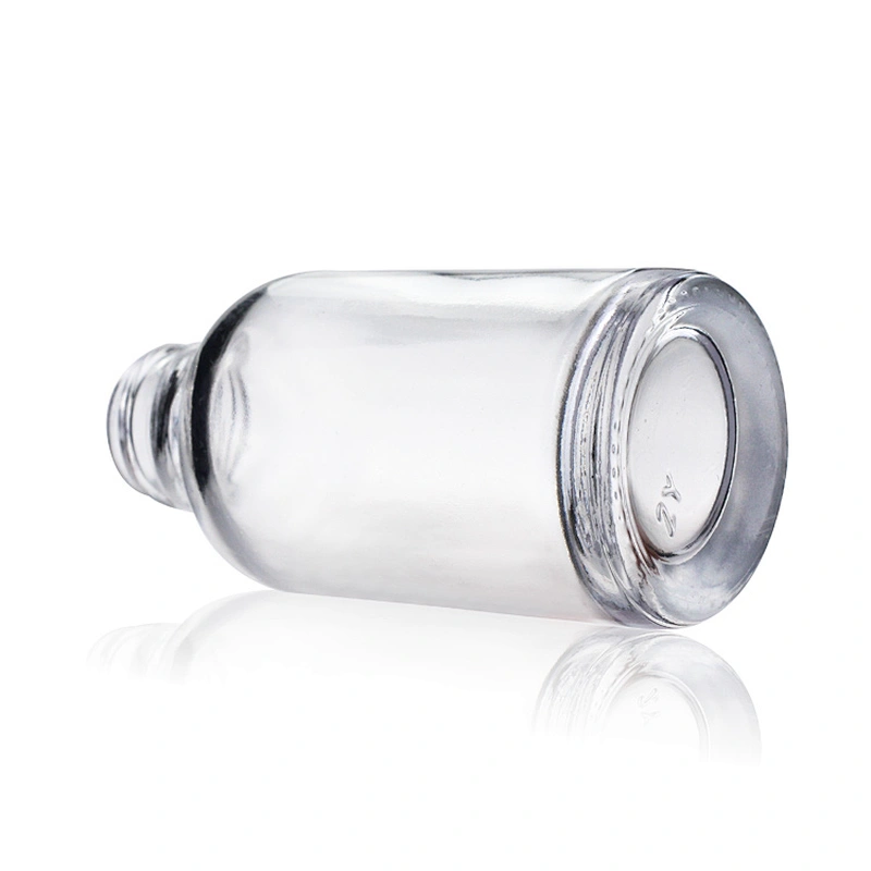 Classical Custom Cosmetic Packaging 30ml Serum Clear Glass Cosmetic Dropper Bottle for Serum Essential Oil