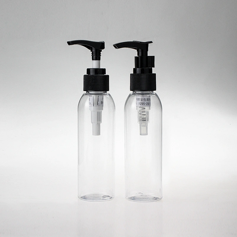 Factory wholesale130ml empty pet plastic  bottle with pump/ sprayer/ flip top cap