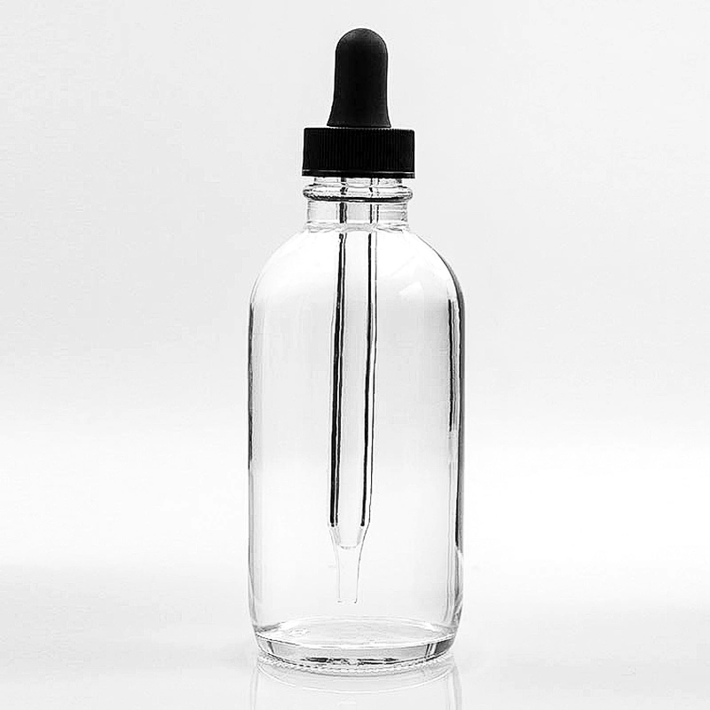 Boston Glass Bottles Massage Oil Glass Dropper Bottle 120ml Clear Body