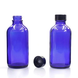Boston Glass Bottles Massage Oil Glass Dropper Bottle 120 ml Blue Body