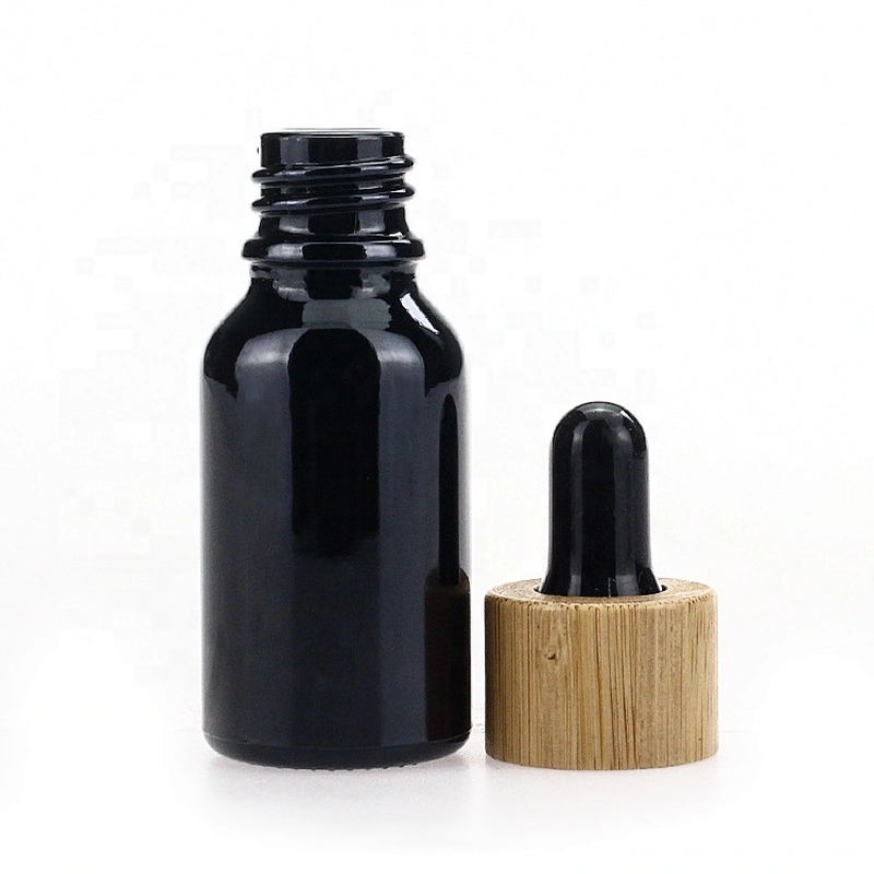 15ml 0.5oz Black Glass Dropper Pipette Bottle customized Essential Oil Cosmetic Bottle
