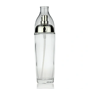 Frosted cosmetic packaging bottles jars with brown pump caps 30g 50g 40ml 120ml 150ml lotion bottle set