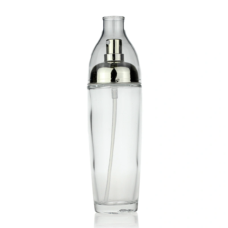 Frosted cosmetic packaging bottles jars with brown pump caps 30g 50g 40ml 120ml 150ml lotion bottle set