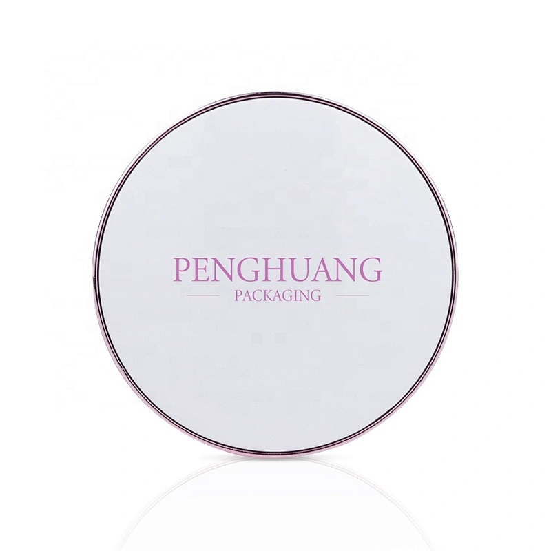 Air Cushion Box Empty Round Pressed Makeup Compact  Powder Case with Mirror