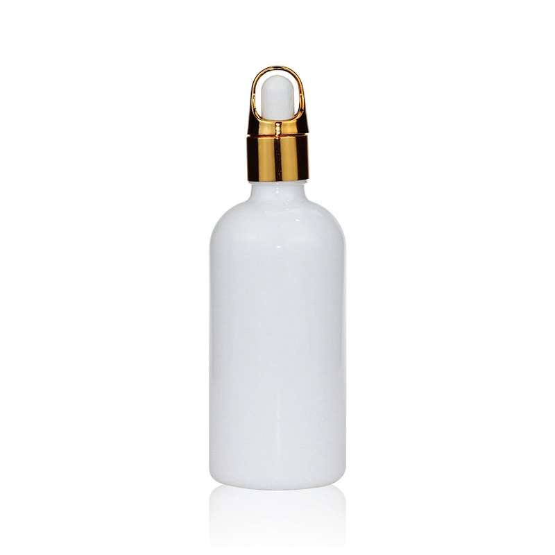 Factory wholesale 100ml white Porcelain Bottles  With Glass Dropper For Essential Oils