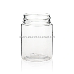 60ml 2oz PET transparent packaging cosmetic and food jar with screw lid