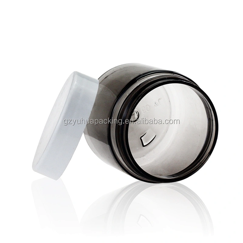 60ml Recycling Plastic PET Gray Empty Packaging Cosmetic and Food Jar