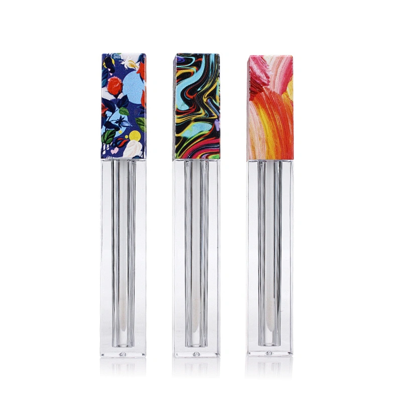 Empty Square AS Lip Gloss Tube Skincare Packaging Cosmetic Container with Wands