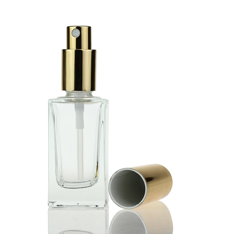 35ml glass dropper bottles square shape 18z empty glass bottle with gold cap cosmetic serum dropper bottle wholesale