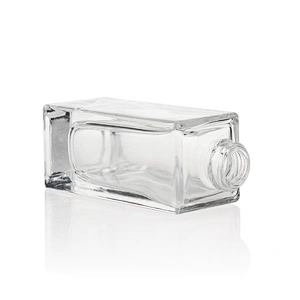 empty square glass 30ml Clear lotion glass bottle liquid foundation glass bottle pump package